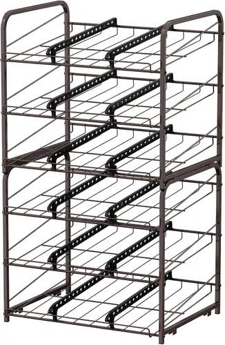 Miniatura 6 de Vrisa Organizador de latas apilable para almacenamiento de alimentos, organizador de latas para despensa, encimera, con capacidad para hasta 72