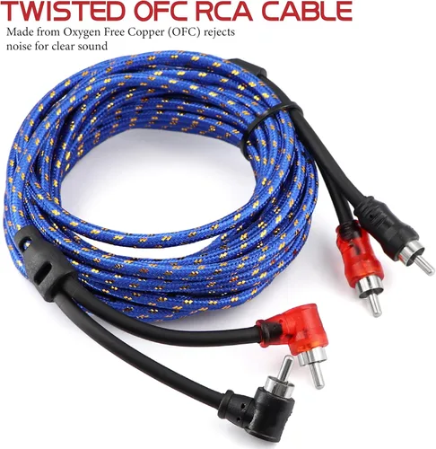 Miniatura 6 de Kit de cableado OFC AMP de calibre 0, kit de instalación de cable de subwoofer de coche de 3000 vatios para amplificador de potencia, radio