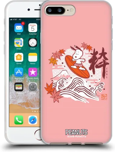 Miniatura 451 de Carcasa de gel para iPhone 7 Plus/iPhone 8 Plus, diseño de Snoopy Oriental de Peanuts, Badges