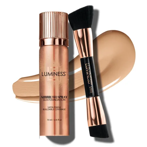 Miniatura 3 de LUMINESS Face Time - Kit de maquillaje todo en uno, incluye paleta facial, base de aerógrafo y brocha de maquillaje, de larga duración, sedoso, 03