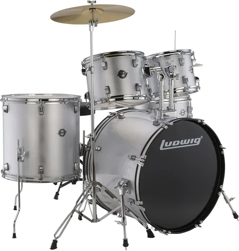 Miniatura 2 de Ludwig Accent Series Drive Drum Set (lámina plateada)