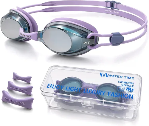 Miniatura 13 de Gafas de natación unisex Swipe para hombres y mujeres, antivaho, tecnología UV, correa doble, sin fugas, gafas de natación Negro y azul