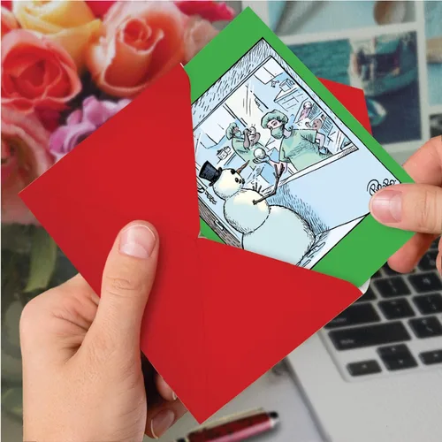 Miniatura 6 de NobleWorks - Tarjeta de felicitación navideña con sobre (4.63 x 6.75 pulgadas) - Snowball Baby C9478XSG
