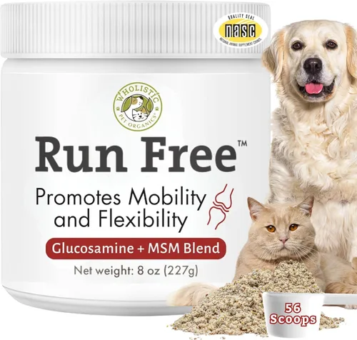 Miniatura 10 de Wholistic Pet Organics Suplemento Max Strength para cadera y articulaciones para perros y gatos, suplemento para articulaciones de gatos y perros