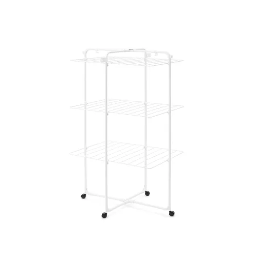 Miniatura 11 de Brabantia HangOn Tower - Tendedero de ropa con ruedas, 76 pies (75.5 ft) Negro mate Aireador alto de ropa interior de 3 niveles con estantes