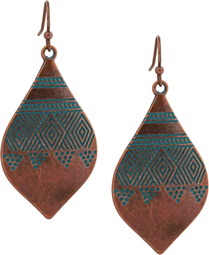 MINACHI Aretes colgantes étnicos vintage, bohemios, retro, color turquesa, estilo vintage, regalo de joyería bohemia para mujer