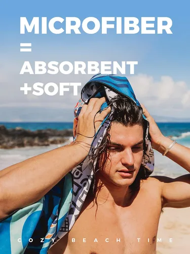 Miniatura 3 de Ocoopa - Toalla de playa de microfibra de secado rápido, extragrande, 63 x 31 pulgadas, que repele la arena y superligera, para piscina, campamento