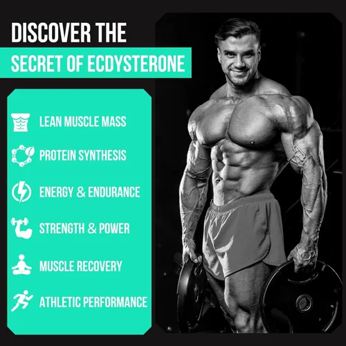 Miniatura 4 de 1200MG Beta Ecdysterone Supplement, 98% Pureza Máxima Ecdysterone Suplementos para masa muscular magra, rendimiento atlético y fuerza, 60 cápsulas