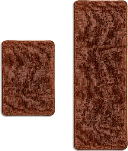 Miniatura 480 de Alfombra de baño pequeña de 12 x 18 pulgadas, lavable y absorbente, antideslizante, alfombra de baño de felpilla gruesa y suave para baño, ducha