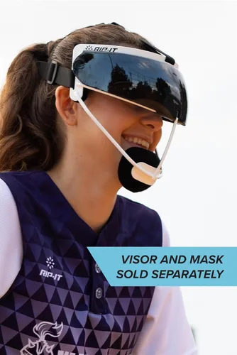 Miniatura 6 de RIP-IT Visera de sóftbol, ligera y cómoda, se adapta a todas las máscaras de RIP-IT Defense Fielder, gris humo