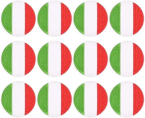 TENDYCOCO Parche bordado de la bandera de Italia italiano para coser en emblema nacional, manualidades, aplique bordado para disfraz, chaqueta, ropa