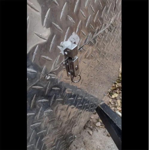 Miniatura 4 de Pestillo de tornillo de barril con resorte de 0.591 in de grosor, superficie de acero inoxidable, vibración, pulido de seguridad, cierre de resorte