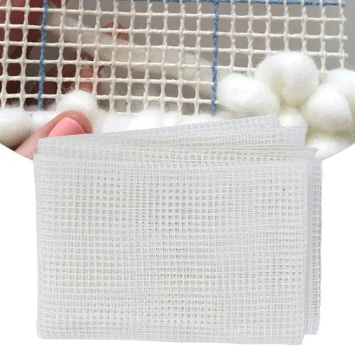 Miniatura 2 de GLOGLOW Kit de malla con gancho, tela de malla, en blanco, para gancho, alfombra, tapiz, bricolaje (59.1 x 39.4 in/59 x 39.4 pulgadas)