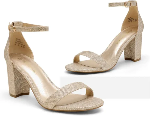 Miniatura 2 de DREAM PAIRS - Sandalias de tacón grueso y bajo para mujer