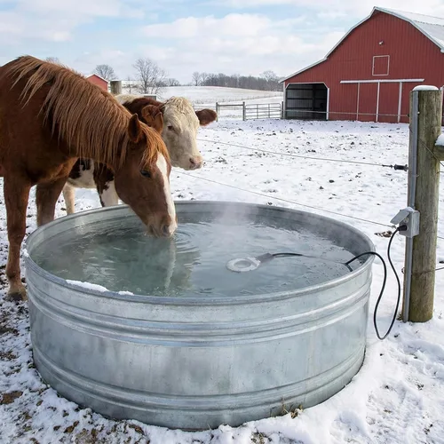 Miniatura 5 de Farm Innovators C-500 - Descongelador de agua sumergible de aluminio fundido, alimentado a 500 vatios con capacidad de 50 galones para un uso