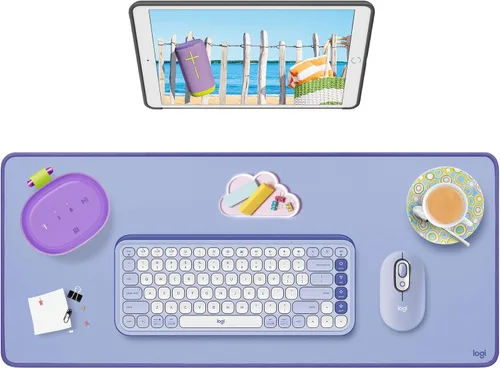 Miniatura 10 de Logitech Tapete de escritorio Studio Series, alfombrilla de escritorio grande multifuncional, alfombrilla para mouse extendida, protector