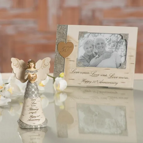 Miniatura 7 de Pavilion Gift Company Elements Angels 82421 - Figura decorativa (plateada)