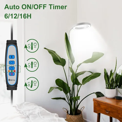 Miniatura 5 de wolezek Luces de cultivo para plantas de interior de espectro completo, 80 LEDs luz de cultivo de 3 colores, luces de plantas de 65 pulgadas