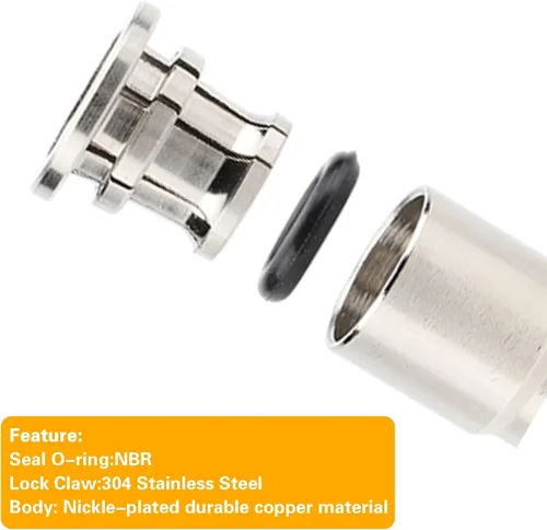Conectores de unión en T de 6 mm Empuje para conectar accesorios de tubería de acero inoxidable de conexión rápida, CEKER 6 mm x 6 mm x 6 mm 3 vías