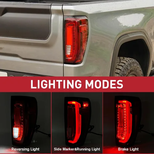 Miniatura 3 de Conjunto de Luz Trasera LED Tipo Lámpara Trasera Compatible para el Lado Derecho del Pasajero Para 2019-2023 GMC Sierra 1500/2500 HD/3500 HD