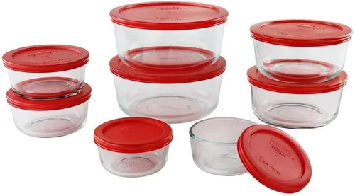 Miniatura 11 de Pyrex Simply Store (Paquete de 8) - Juego de 8 recipientes pequeños de vidrio para almacenamiento de alimentos, (1 y 2 tazas), recipientes