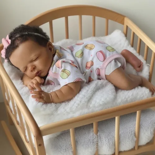 Miniatura 24 de 20 pulgadas dormido bebé Reborn 3D pintura piel con venas visibles cuerpo muñeca de tela, vinilo suave juguete de niña recién nacida como un Muñeca