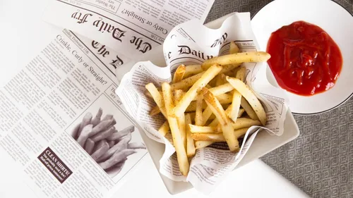 Miniatura 3 de Fox Run Forros de papel de cera para papas fritas, papel de periódico, 24