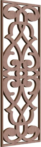 Miniatura 41 de 9 3/8"W x 24 3/8"H x 1/4"T Bellaire Decorativos Paneles de pared de madera calado, abedul