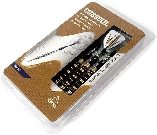 Miniatura 7 de Cuesoul - Dardos de punta de acero de 20/21/22/23/26 gramos - Barriles de latón con revestimiento negro F1308-0.92 oz