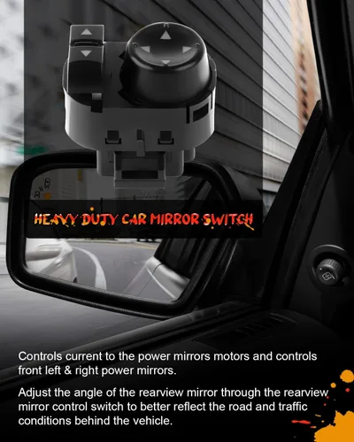 Miniatura 5 de Interruptor de espejo eléctrico de repuesto para Chevy Silverado 1500 2007-2014 Chevy Silverado 2500 HD 2007-2013 GMC Sierra 1500 2007-2014 GMC