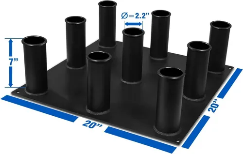 Miniatura 2 de Yes4All Estante de almacenamiento vertical, organizador de gimnasio en casa, estante para mancuernas y barras olímpicas de 2 pulgadas A. 5 Bar
