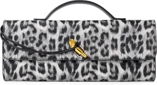 Miniatura 11 de Joryin Bolso tejido para mujer, bolso de mano de noche tejido de cuero y gamuza, bolso cruzado de gamuza, bolso formal de noche
