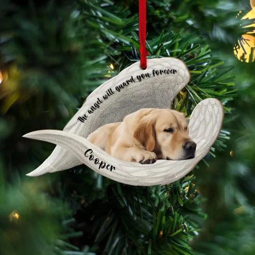 Miniatura 7 de Adorno plano 2D personalizado conmemorativo de perro bulldog – Adorno de memoria de perro, alas de ángel conmemorativas para mascotas, regalo
