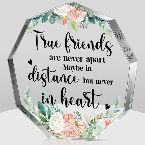 Miniatura 11 de Regalo de amistad navideño para mujeres y niñas, regalo de despedida, regalo de cumpleaños para mejores amigas, placa acrílica para amigos, regalo