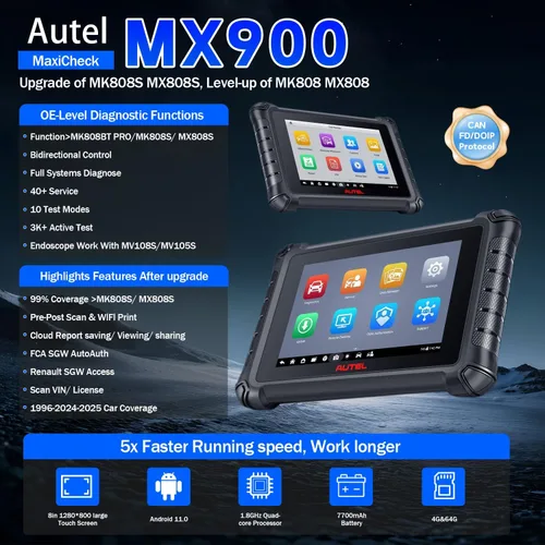 Miniatura 2 de Autel MaxiCheck MX900 escáner funciona como MK900 MK900BT mejor que MX808 MX808S MK808 MK808S MK808S MK808BT MS906 para más de 10000 vehículos, más