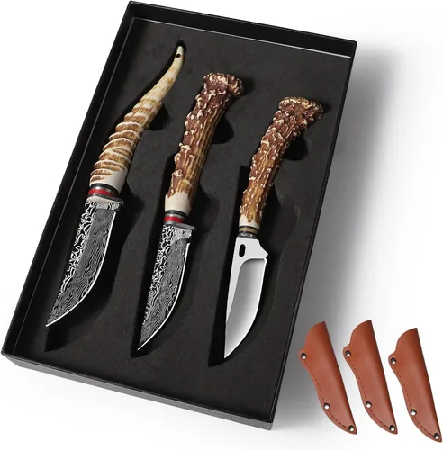 Miniatura 11 de Plys Cuchillo de hoja fija con funda de cuero, hecho a mano, acero inoxidable forjado, supervivencia, campamento, caza, táctico y cuchillo