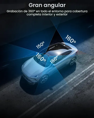 Miniatura 9 de IIWEY Cámara de tablero de 4 canales de visión de 360°, STARVIS 2 frontal 2.7K trasero 2K interior 1080P x2, 8IR LED visión nocturna 3.0, PlateTag