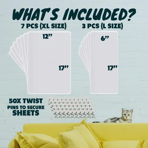 Miniatura 5 de Protector Anti Arañazos para Muebles de FixZilla, Juego de 8 Protectores para Sofá contra las Garras de los Gatos – Detergente Anti Arañazos