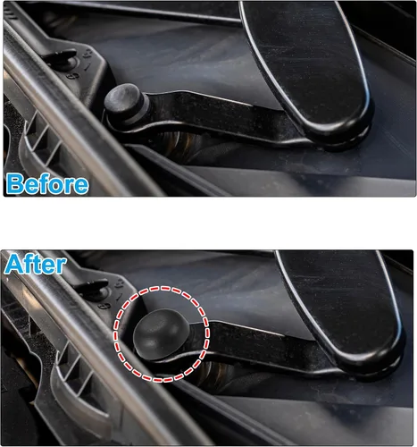 Miniatura 3 de ACROPIX Tapa de tuerca de brazo de limpiaparabrisas delantero, color negro, para Ford Edge 2007-2014, paquete de 1