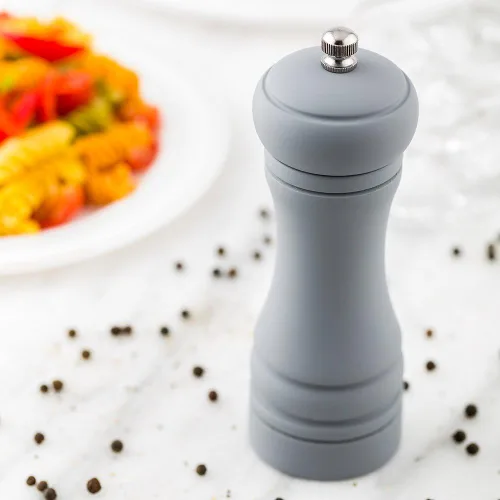 Miniatura 3 de Restaurantware Molinillo de pimienta francés clásico de 6 pulgadas: perfecto para restaurantes, cafeterías y eventos con catering, molinillo de Gris