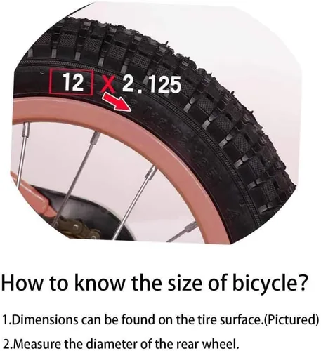 Miniatura 2 de Ruedas de entrenamiento para bicicleta, rueda de silencio flash compatible con bicicletas de 12 pulgadas, 1 par (rosa claro)