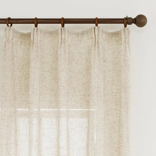 Miniatura 21 de Cortinas semitraslúcidas de lino neutro de 84 pulgadas de largo, cortinas y cortinas de lino beige crema que filtran la luz, tratamientos modernos