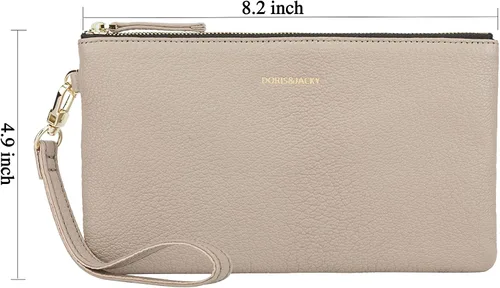 Miniatura 2 de DORIS&JACKY Bolso de mano pequeño de cuero para mujer, delgado, delgado, de piel de cabra, para teléfono celular, con correa