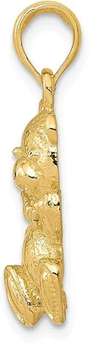 Miniatura 2 de Colgante de oso de peluche de oro amarillo macizo de 14 quilates, 0.906 x 0.433in