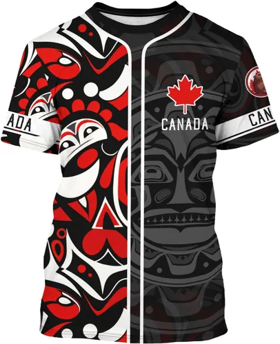 Miniatura 7 de Camisa de hoja de arce canadiense para hombre, camiseta de bandera del día de Canadá, impresión 3D, camisa de manga corta, unisex