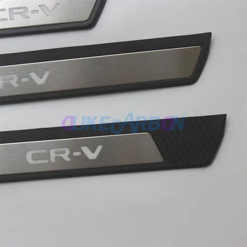 Miniatura 4 de OLIKE Placa Protectora Antideslizante de Umbral de Puerta de Acero Inoxidable de Estilo de Moda Protector de Umbrales Moldura Compatible con Honda