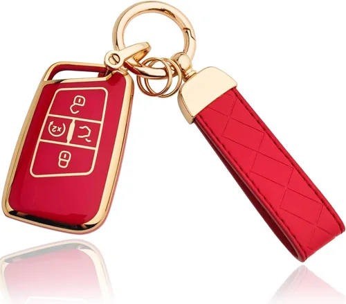Miniatura 9 de OLLEN Funda para llavero con llavero, compatible con Volkswagen VW Jetta Tiguan Passat Golf GTI Atlas Alltrack Arteon Taos, para control remoto