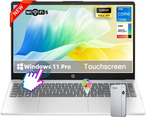 HP Computadora portátil con pantalla táctil de 15.6 pulgadas • Desaplay FHD IPS de 15.6 pulgadas • Intel 10-Core i7-1355U • Wi-Fi 6 • Eliminación de