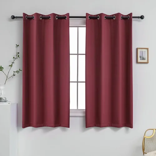 Miniatura 19 de YGO - Cortinas verdes de 183 cm de ancho por 213 cm de largo para dormitorio - Cortinas opacas con ojales en la parte superior, extra anchas