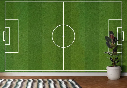 Papel tapiz para campo de fútbol. Papel tapiz para cancha de fútbol. Papel tapiz para estadio de fútbol. #6465 (60 pulgadas de alto x 107 pulgadas